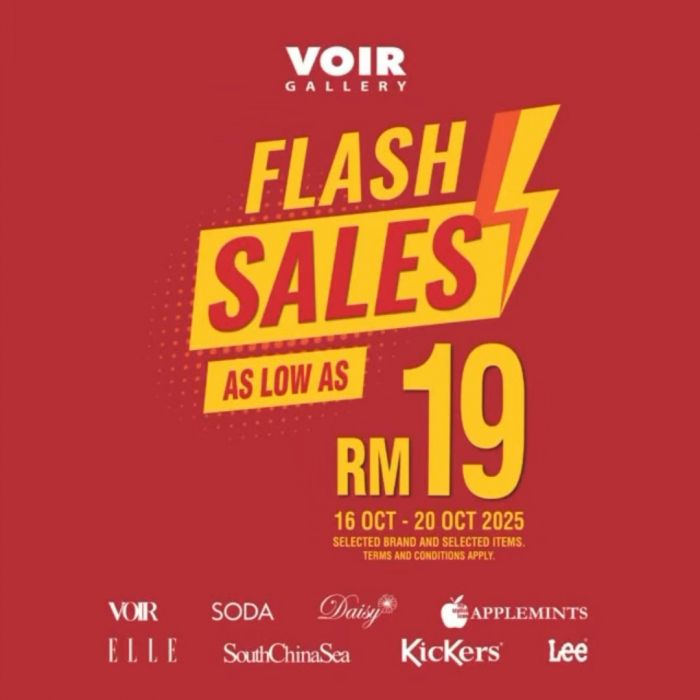 VOIR Gallery Flash Sale: As Low As RM19 | 16-20 Oct 2025 VOIR Gallery Flash Sale: As Low As RM19 | 16-20 Oct 2025