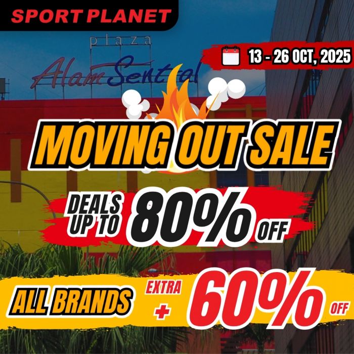 Sport Planet Moving Out Sale – Plaza Alam Sentral Sport Planet Moving Out Sale – Plaza Alam Sentral