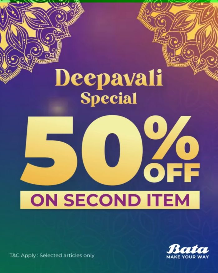 Bata Deepavali Promotion 2025: 50% Off Second Item Bata Deepavali Promotion 2025: 50% Off Second Item