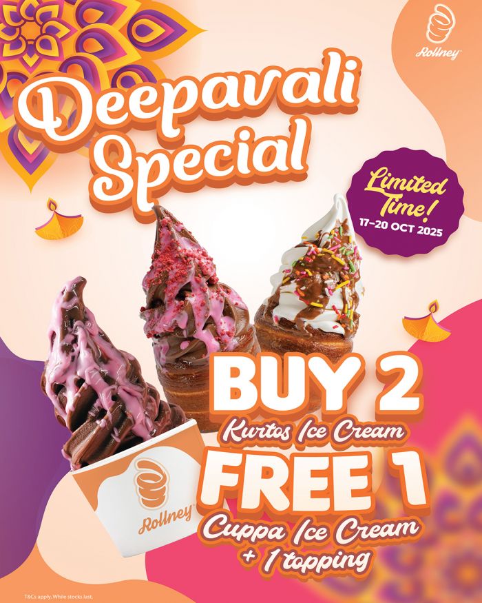 Rollney Sunway Carnival Mall Deepavali Promotion: Buy 2 Free 1 | 17-20 Oct 2025 Rollney Sunway Carnival Mall Deepavali Promotion: Buy 2 Free 1 | 17-20 Oct 2025