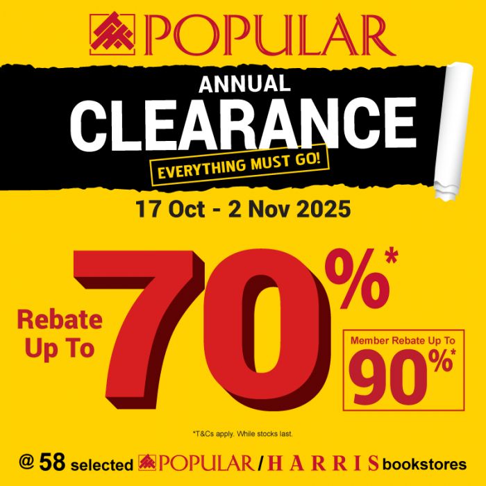 POPULAR Annual Clearance Sale: Rebate Up To 70% | 17 Oct - 2 Nov 2025 POPULAR Annual Clearance Sale: Rebate Up To 70% | 17 Oct - 2 Nov 2025