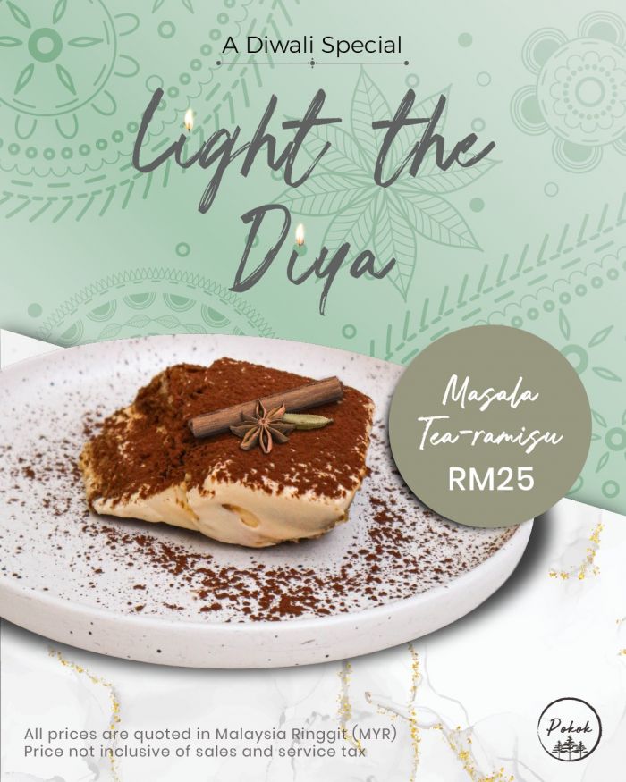 Pokok Sunway Pyramid Deepavali Promotion: RM25 Masala Tea-ramisu | 18-20 Oct 2025 Pokok Sunway Pyramid Deepavali Promotion: RM25 Masala Tea-ramisu | 18-20 Oct 2025