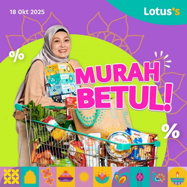 Lotus’s Promotion: Murah Betul Deals | 18-22 Oct 2025 Lotus’s Promotion: Murah Betul Deals | 18-22 Oct 2025