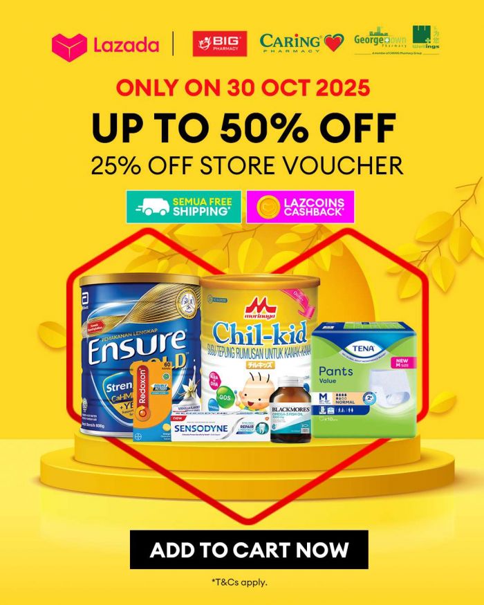 CARiNG, Big Pharmacy & Georgetown Pharmacy Spotlight Day Sale: Up to 50% Off | 30 Oct 2025 CARiNG, Big Pharmacy & Georgetown Pharmacy Spotlight Day Sale: Up to 50% Off | 30 Oct 2025