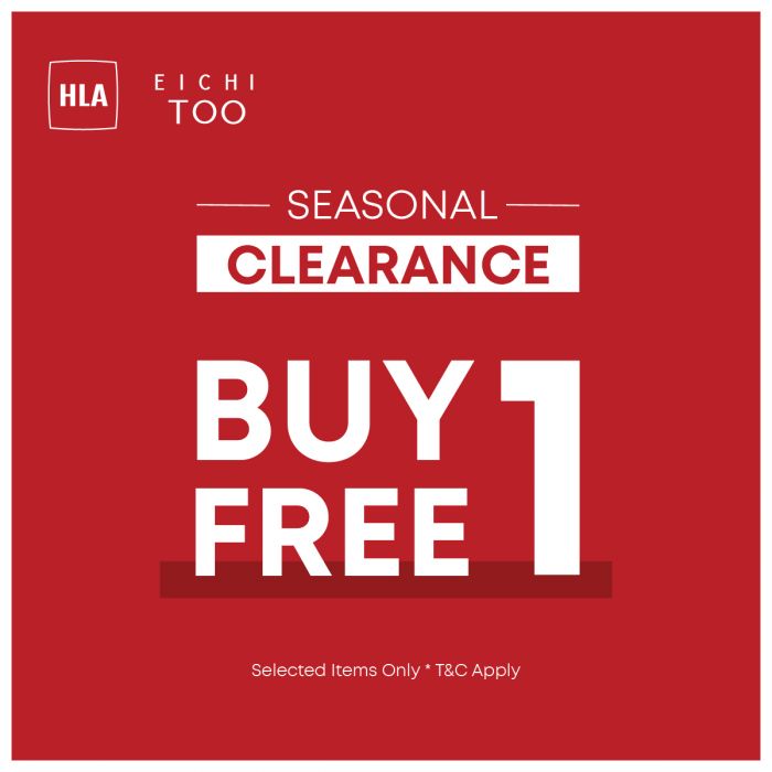 HLA & EICHITOO Clearance Sale at Johor Premium Outlets: Buy 1 Free 1 | 1–30 Nov 2025 HLA & EICHITOO Clearance Sale at Johor Premium Outlets: Buy 1 Free 1 | 1–30 Nov 2025