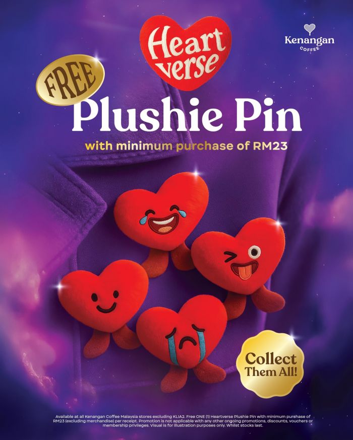 Kenangan Coffee Heartverse Promotion: Free Plushie Pin with RM23 Purchase Kenangan Coffee Heartverse Promotion: Free Plushie Pin with RM23 Purchase