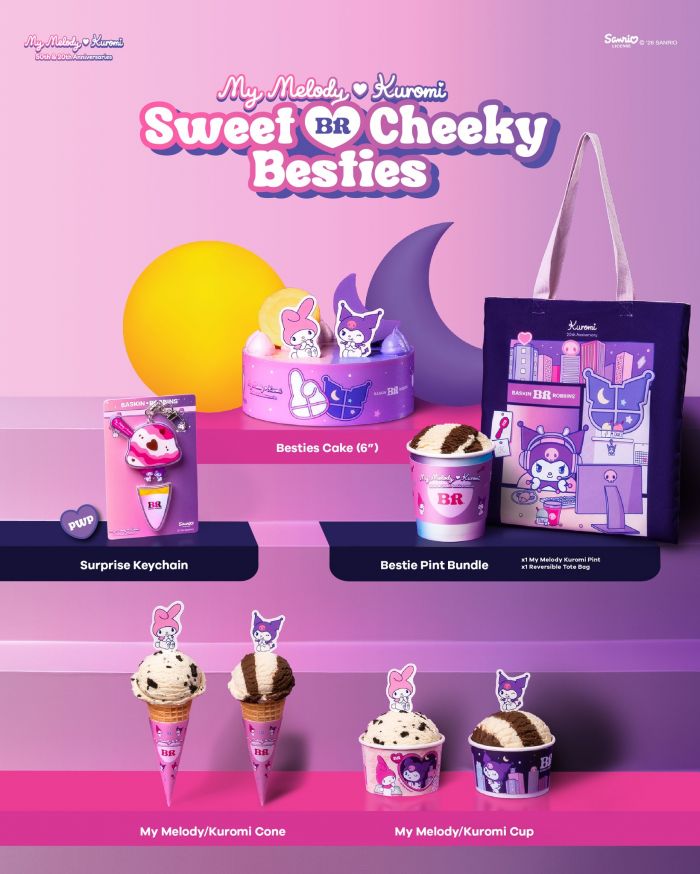 Baskin Robbins Sweet & Cheeky Besties: My Melody & Kuromi Ice Cream Collection Baskin Robbins Sweet & Cheeky Besties: My Melody & Kuromi Ice Cream Collection