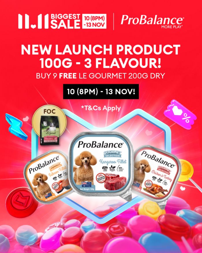 ProBalance Lazada 11.11 Sale: Buy 9 Free 1 Le Gourmet Dry Food | 10–13 Nov 2025 ProBalance Lazada 11.11 Sale: Buy 9 Free 1 Le Gourmet Dry Food | 10–13 Nov 2025