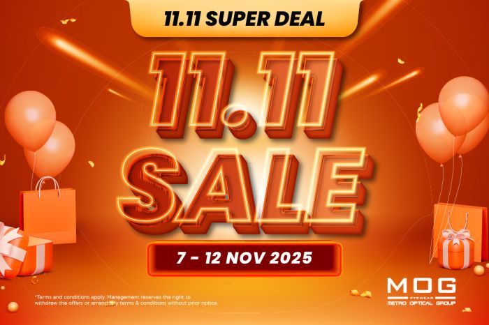 MOG 11.11 Sale: Eyewear & Lens RM11 Deals | 7-12 Nov 2025 MOG 11.11 Sale: Eyewear & Lens RM11 Deals | 7-12 Nov 2025