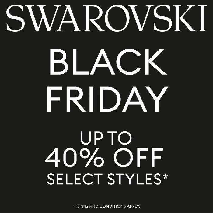 Swarovski Gurney Paragon Mall Black Friday Sale: Up to 40% Off | 14 Nov – 1 Dec 2025 Swarovski Gurney Paragon Mall Black Friday Sale: Up to 40% Off | 14 Nov – 1 Dec 2025