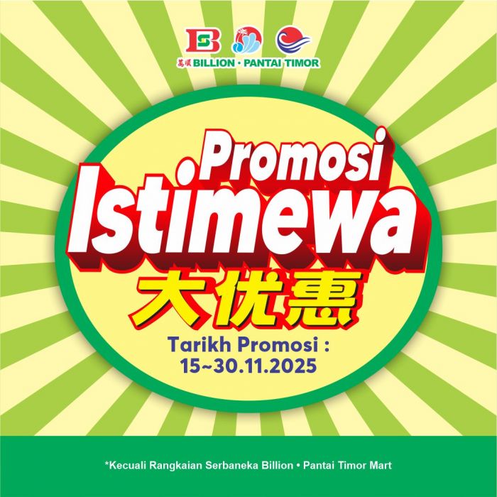 Billion & Pantai Timor Promotion: Home & Lifestyle Deals | 15–30 Nov 2025 Billion & Pantai Timor Promotion: Home & Lifestyle Deals | 15–30 Nov 2025