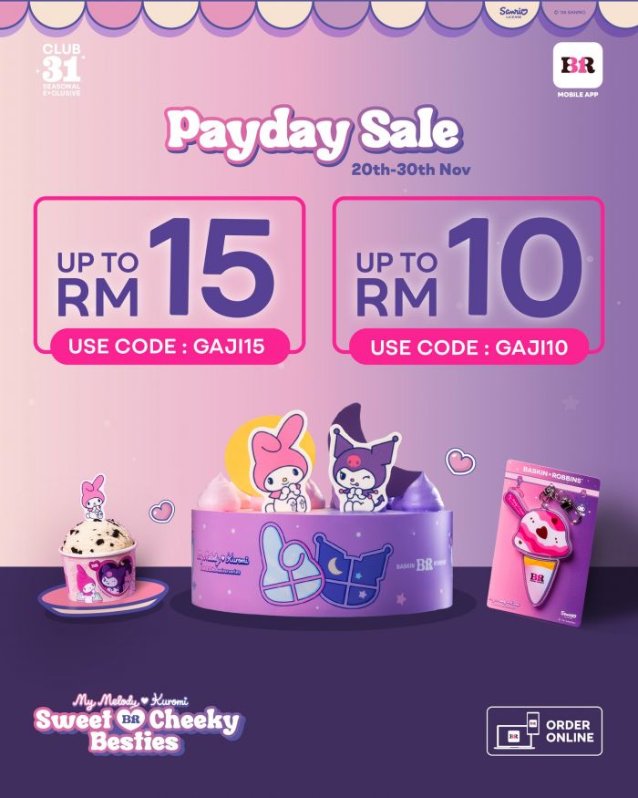 Baskin Robbins Payday Sale: GAJI10 & GAJI15 Discounts | 20–30 Nov 2025 Baskin Robbins Payday Sale: GAJI10 & GAJI15 Discounts | 20–30 Nov 2025