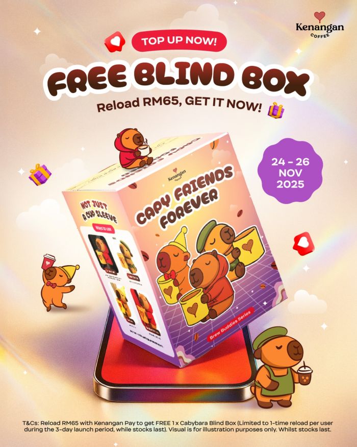 Kenangan Coffee FREE Capybara Blind Box Promotion: Wallet Reload Deal | 24–26 Nov 2025 Kenangan Coffee FREE Capybara Blind Box Promotion: Wallet Reload Deal | 24–26 Nov 2025