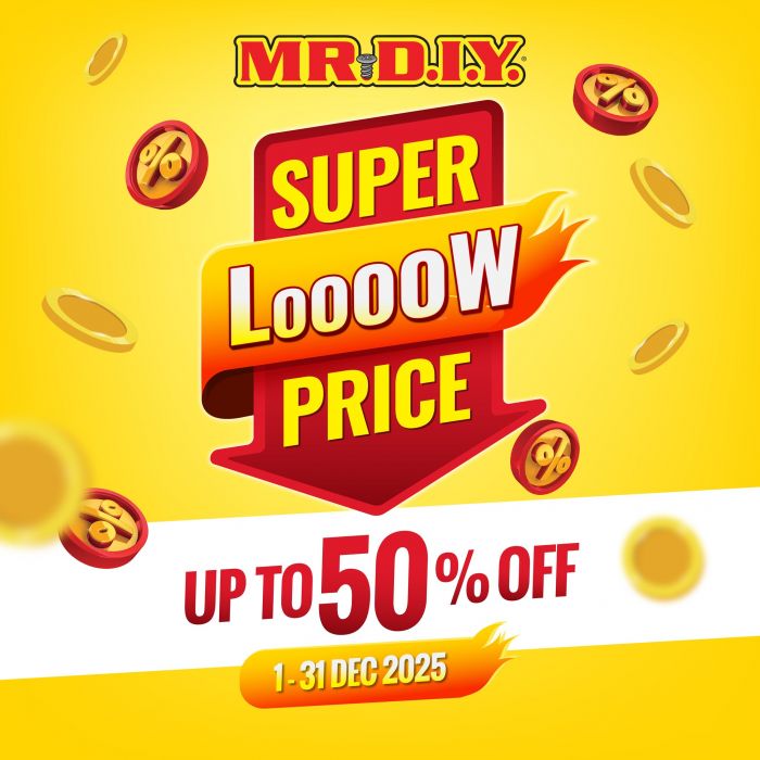 MR.DIY Super Low Price Promotion: Up to 50% Off Deals | 1–31 Dec 2025 MR.DIY Super Low Price Promotion: Up to 50% Off Deals | 1–31 Dec 2025