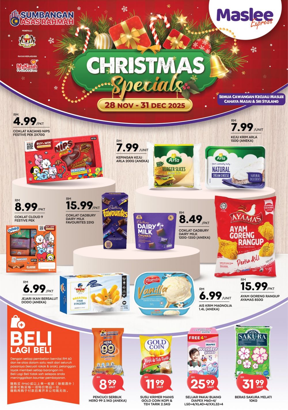 Maslee Christmas Specials Promotion: Festive Grocery Deals & Savings | 28 Nov – 31 Dec 2025 Maslee Christmas Specials Promotion: Festive Grocery Deals & Savings | 28 Nov – 31 Dec 2025