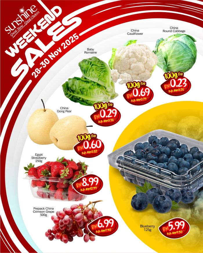 Sunshine Weekend Promotion: Grocery & Household Deals | 28–30 Nov 2025 Sunshine Weekend Promotion: Grocery & Household Deals | 28–30 Nov 2025