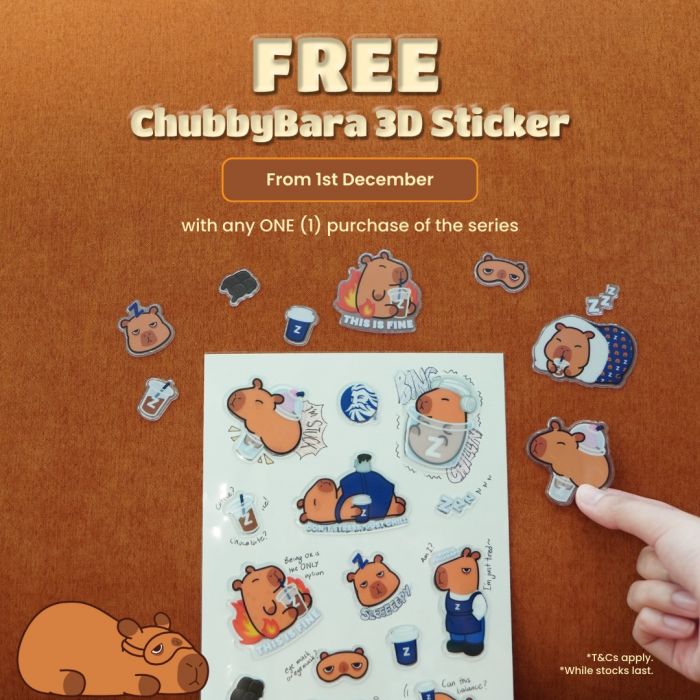 ZUS Coffee Free ChubbyBara 3D Sticker Promotion: Free Gift with Purchase | From 1 December 2025 ZUS Coffee Free ChubbyBara 3D Sticker Promotion: Free Gift with Purchase | From 1 December 2025