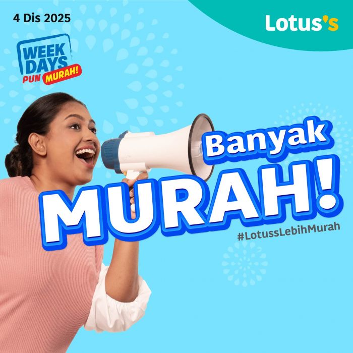 Lotus’s Promotion: Banyak Murah Deals | 4-17 Dec 2025 Lotus’s Promotion: Banyak Murah Deals | 4-17 Dec 2025