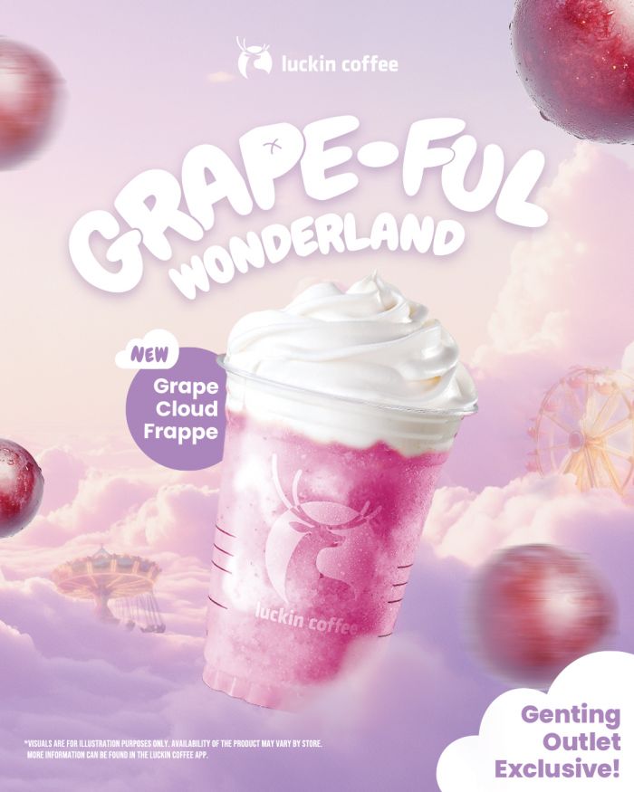 Luckin Coffee Grape Cloud Frappe: Genting Exclusive Drink Launch Luckin Coffee Grape Cloud Frappe: Genting Exclusive Drink Launch