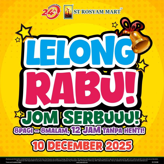ST Rosyam Mart Wednesday Promotion: Lelong Rabu Deals | 10 Dec 2025 ST Rosyam Mart Wednesday Promotion: Lelong Rabu Deals | 10 Dec 2025
