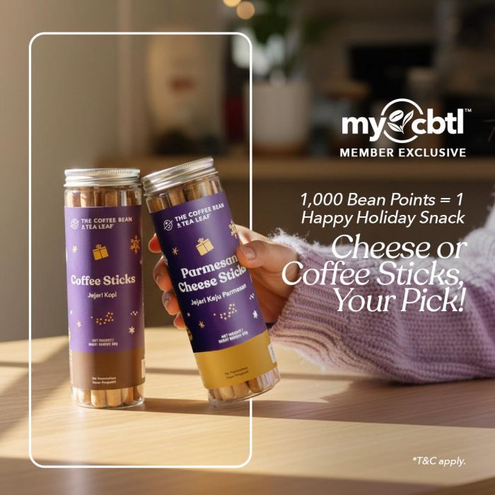 Coffee Bean Member Promotion: Redeem Cheese or Coffee Sticks with Bean Points | Until 31 Dec 2025 Coffee Bean Member Promotion: Redeem Cheese or Coffee Sticks with Bean Points | Until 31 Dec 2025