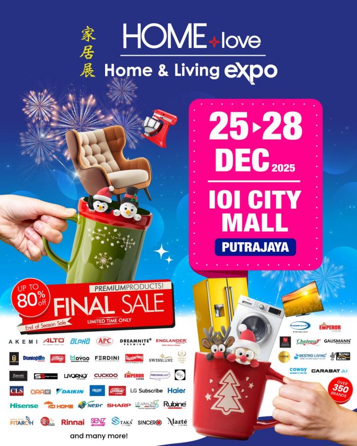 HOMElove Home & Living Expo Sale at IOI City Mall Putrajaya | 25–28 Dec 2025 HOMElove Home & Living Expo Sale at IOI City Mall Putrajaya | 25–28 Dec 2025