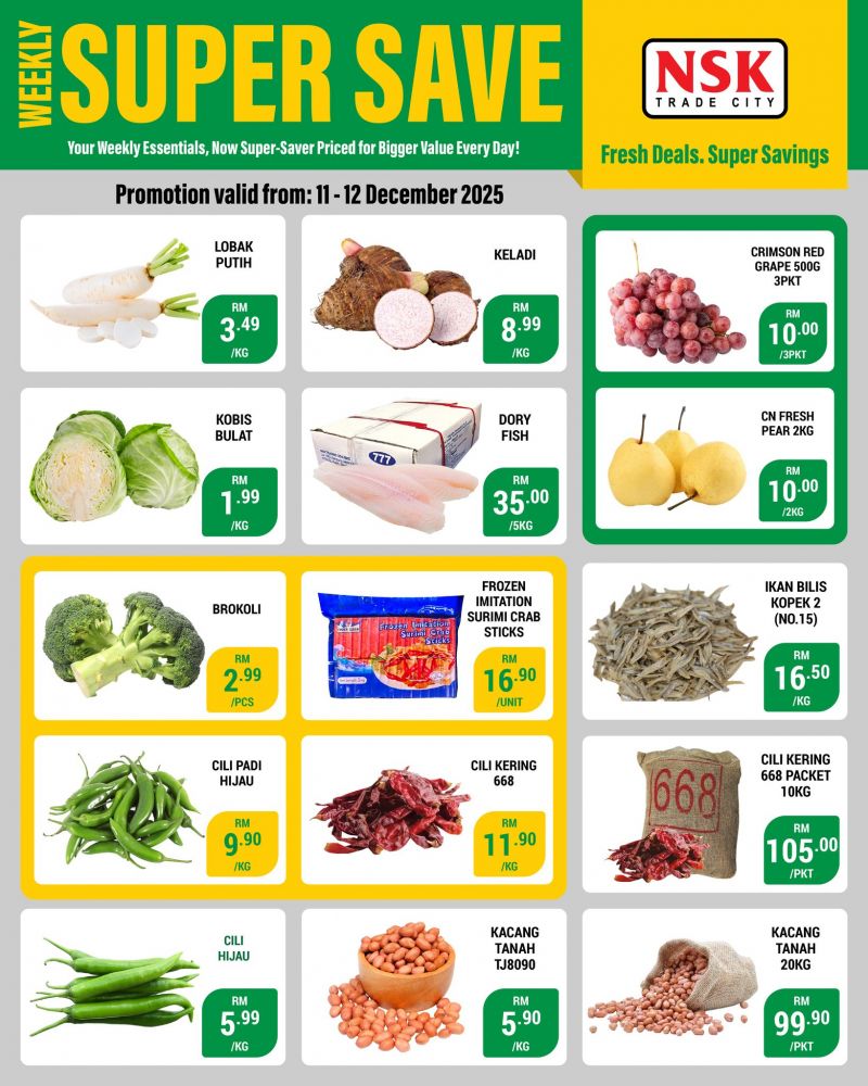NSK Promotion: Weekly Super Save Fresh Deals | 11–12 Dec 2025 NSK Promotion: Weekly Super Save Fresh Deals | 11–12 Dec 2025