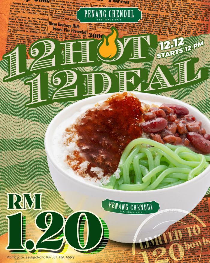 Penang Chendul 12.12 Sale: Signature Chendul RM1.20 Deal | 12 Dec 2025 Penang Chendul 12.12 Sale: Signature Chendul RM1.20 Deal | 12 Dec 2025