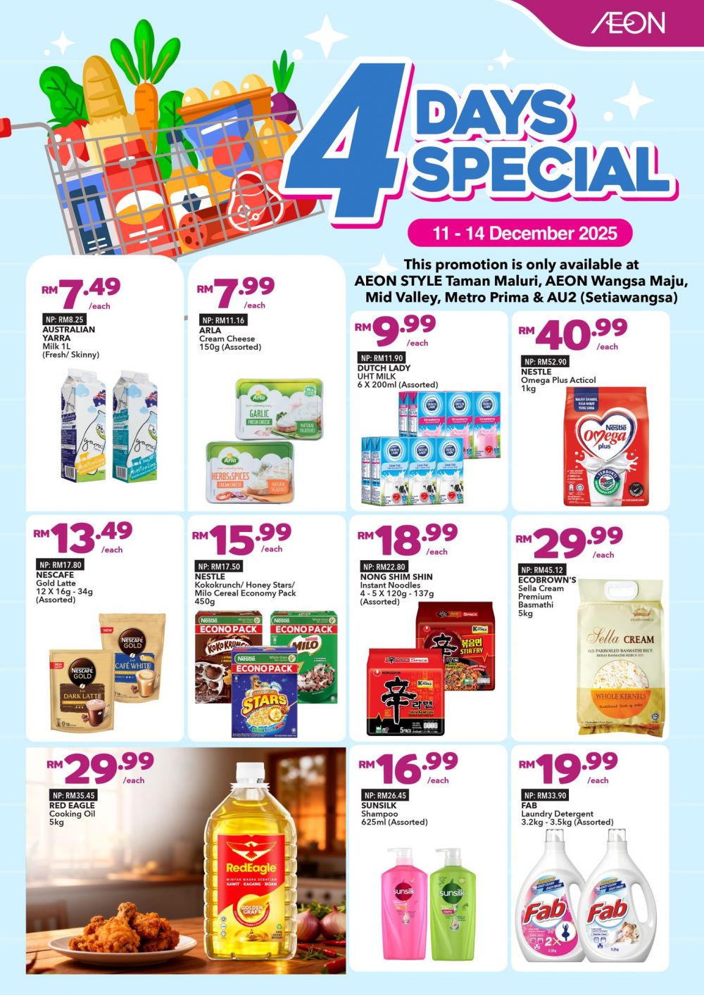 AEON 4 Days Promotion: Brilliant Bargains on Daily Essentials | 11–14 Dec 2025 AEON 4 Days Promotion: Brilliant Bargains on Daily Essentials | 11–14 Dec 2025