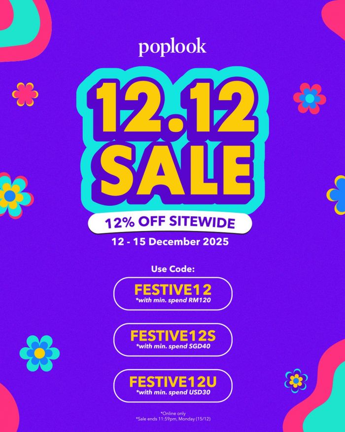 POPLOOK 12.12 Sale: 12% Off Sitewide Fashion | 12–15 Dec 2025 POPLOOK 12.12 Sale: 12% Off Sitewide Fashion | 12–15 Dec 2025