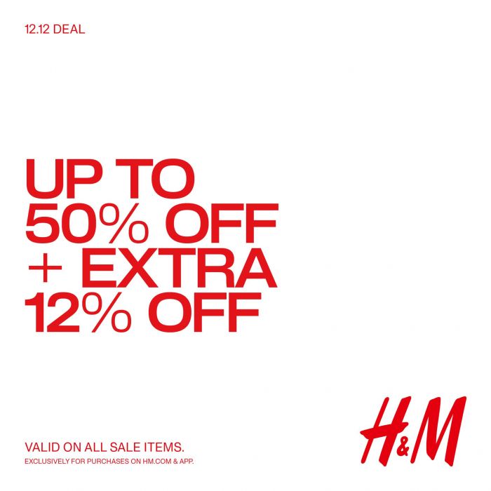 H&M 12.12 Sale: Up to 50% Off + Extra 12% Discount | 12 Dec 2025 H&M 12.12 Sale: Up to 50% Off + Extra 12% Discount | 12 Dec 2025