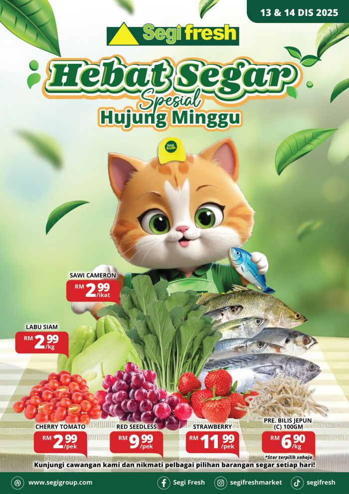 Segi Fresh Weekend Promotion: Fresh Groceries Deals | 13–14 Dec 2025 Segi Fresh Weekend Promotion: Fresh Groceries Deals | 13–14 Dec 2025