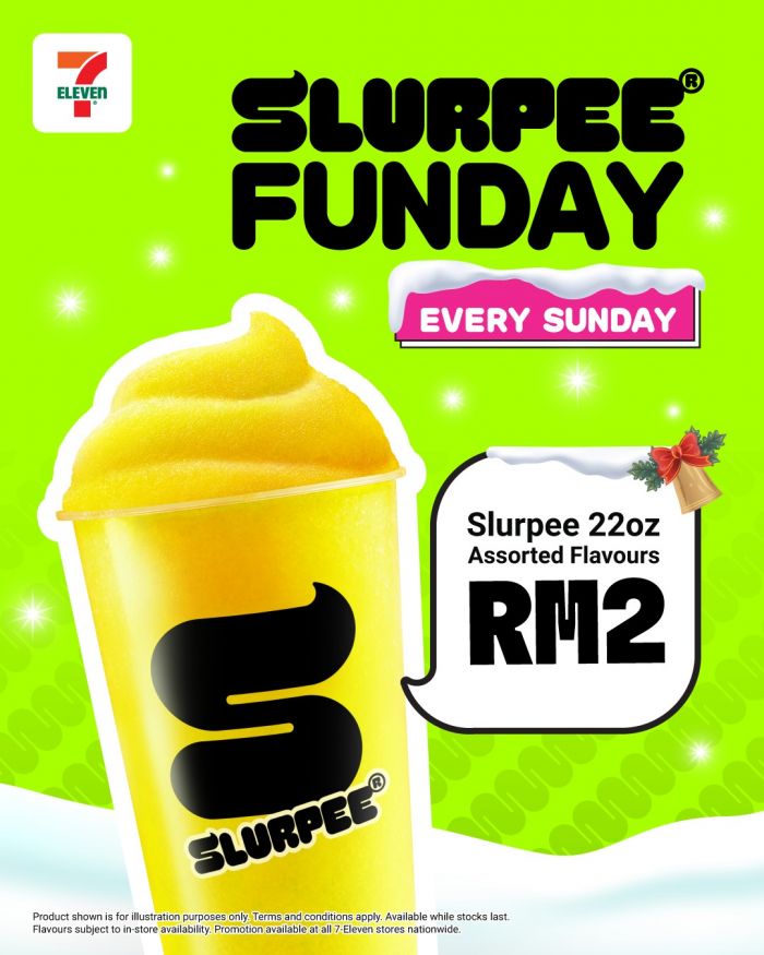 7 Eleven Slurpee Funday Promotion: 22oz Slurpee RM2 | 14 Dec 2025 7 Eleven Slurpee Funday Promotion: 22oz Slurpee RM2 | 14 Dec 2025