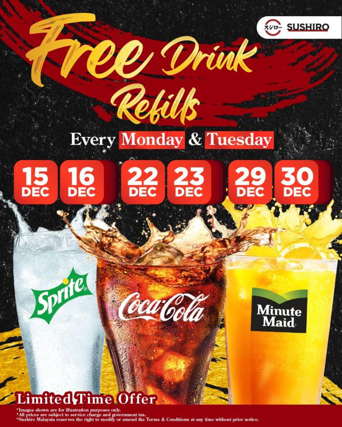 Sushiro Free Drink Refills Promotion: Free Drinks Every Monday & Tuesday | December 2025 Sushiro Free Drink Refills Promotion: Free Drinks Every Monday & Tuesday | December 2025