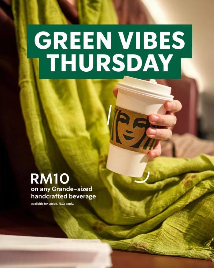 Starbucks Thursday Promotion: Green Vibes Thursday RM10 Grande Drink | 18 Dec 2025 Starbucks Thursday Promotion: Green Vibes Thursday RM10 Grande Drink | 18 Dec 2025