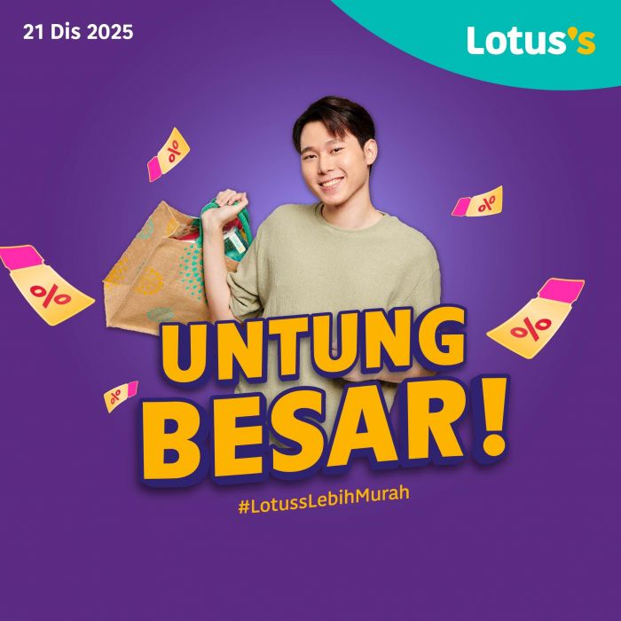 Lotus’s Promotion: Untung Besar Deals | 21-31 Dec 2025 Lotus’s Promotion: Untung Besar Deals | 21-31 Dec 2025