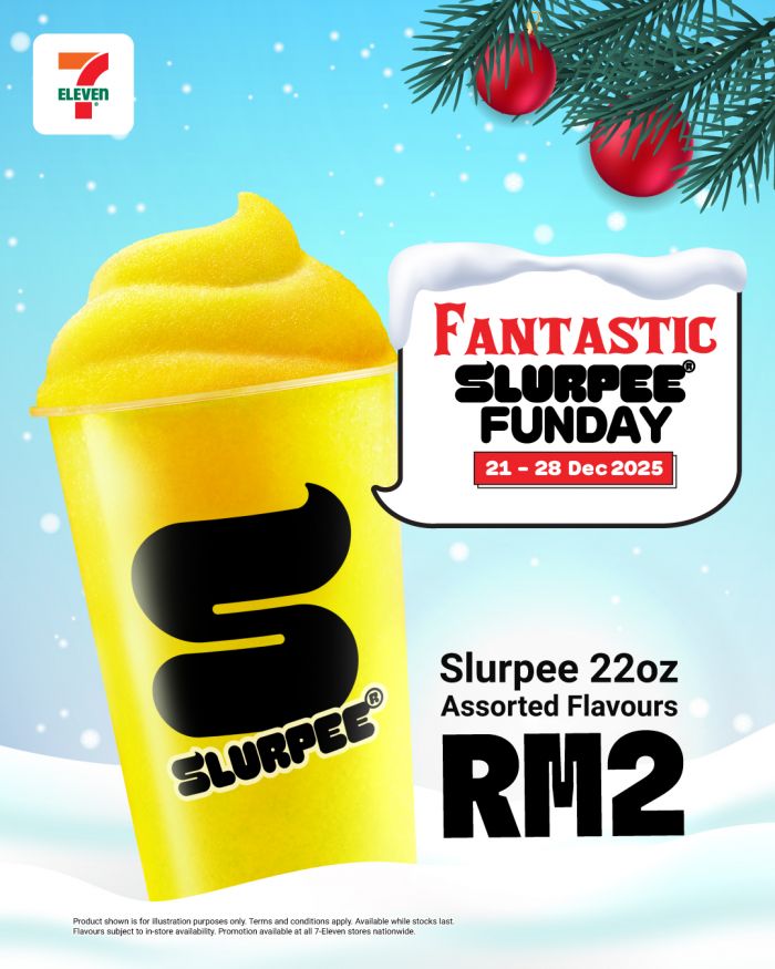 7 Eleven Fantastic Slurpee Funday: 22oz Slurpee RM2 | 21–28 Dec 2025 7 Eleven Fantastic Slurpee Funday: 22oz Slurpee RM2 | 21–28 Dec 2025
