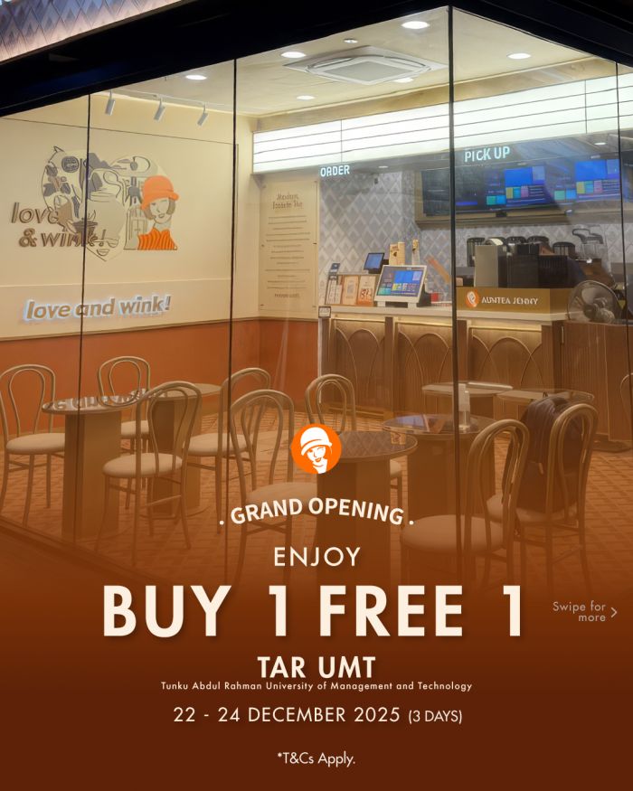 Auntea Jenny TAR UMT Grand Opening: Buy 1 Free 1 & Scratch & Win | 22-24 Dec 2025 Auntea Jenny TAR UMT Grand Opening: Buy 1 Free 1 & Scratch & Win | 22-24 Dec 2025