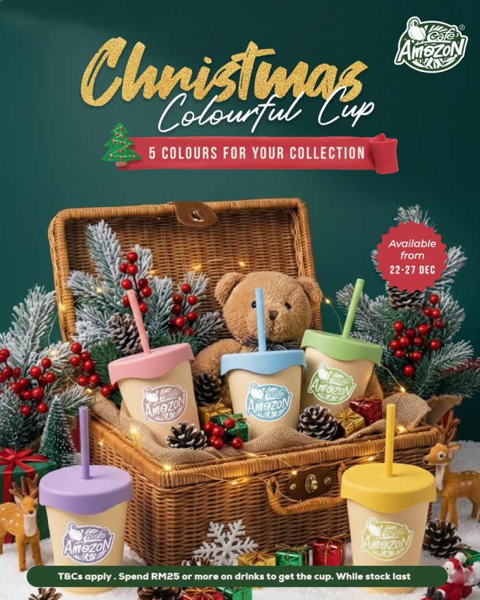 Café Amazon Christmas Colourful Cup: Free Collectible Cup | 22-27 December 2025 Café Amazon Christmas Colourful Cup: Free Collectible Cup | 22-27 December 2025