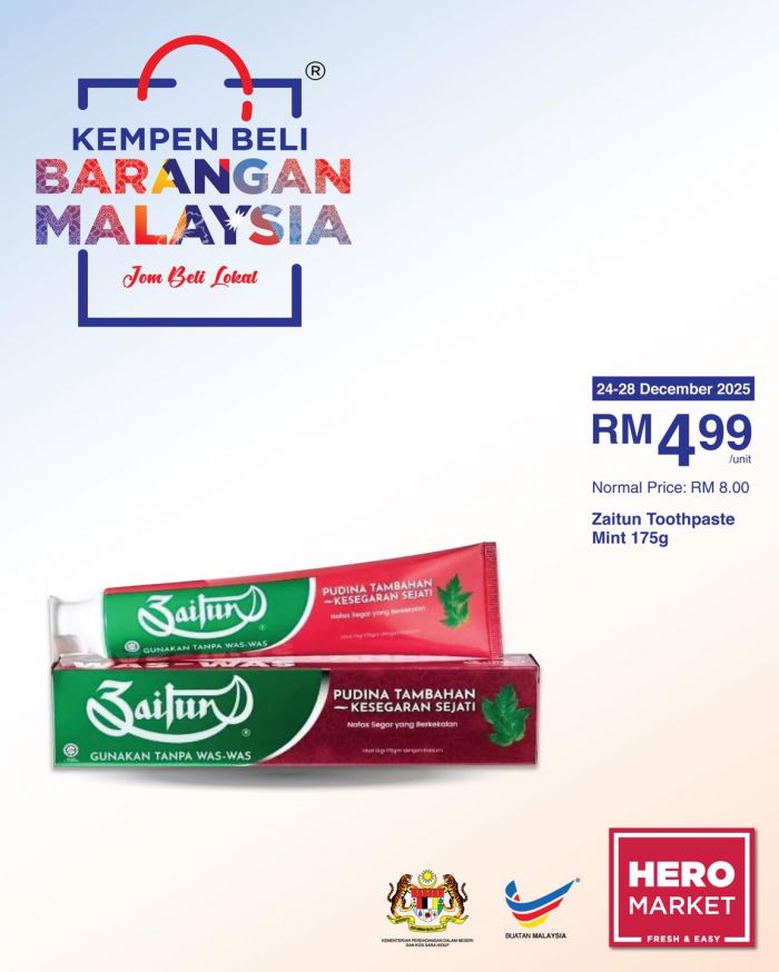 Hero Market Promotion: Kempen Beli Barangan Malaysia Deals | 24–28 December 2025 Hero Market Promotion: Kempen Beli Barangan Malaysia Deals | 24–28 December 2025