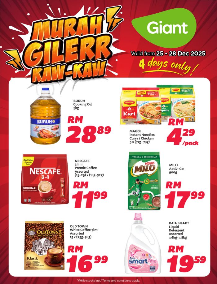 Giant Promotion: Murah Gilerr Kaw-Kaw Deals | 25-28 Dec 2025 Giant Promotion: Murah Gilerr Kaw-Kaw Deals | 25-28 Dec 2025