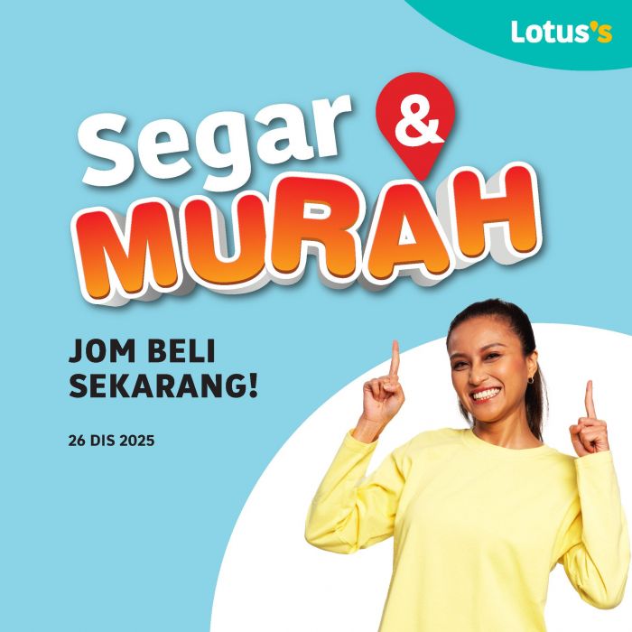 Lotus’s Promotion: Segar & Murah Deals | 26-30 Dec 2025 Lotus’s Promotion: Segar & Murah Deals | 26-30 Dec 2025