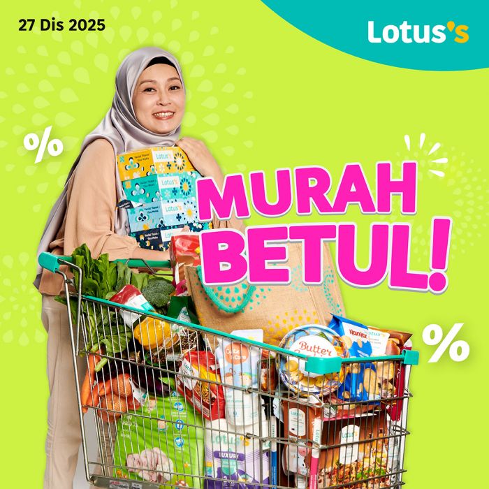 Lotus’s Murah Betul Promotion: Groceries & Household Deals | 27 Dec 2025 – 7 Jan 2026 Lotus’s Murah Betul Promotion: Groceries & Household Deals | 27 Dec 2025 – 7 Jan 2026