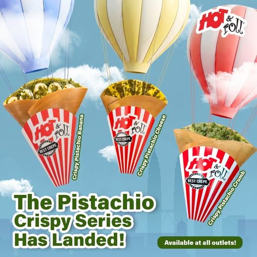 Hot & Roll Pistachio Crispy Series: Crumb, Cheese & Banana | New Menu Arrival Hot & Roll Pistachio Crispy Series: Crumb, Cheese & Banana | New Menu Arrival