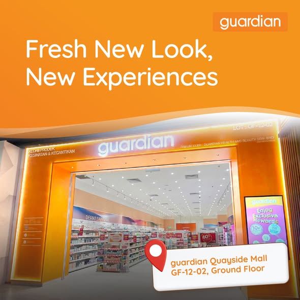 Guardian Quayside Mall Opening Specials: Free RM5 Coupon & Bag | until 7 Jan 2026 Guardian Quayside Mall Opening Specials: Free RM5 Coupon & Bag | until 7 Jan 2026