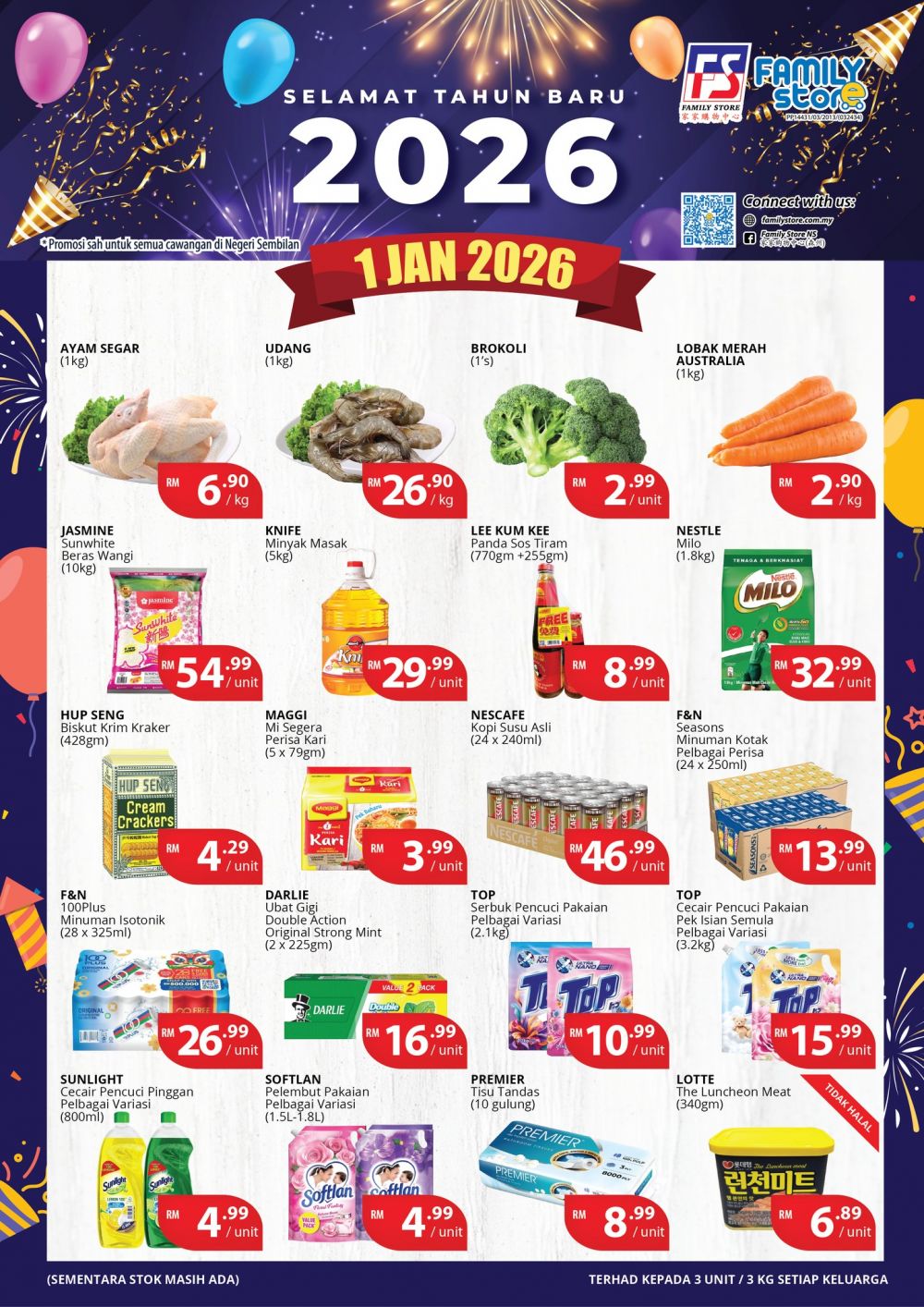 Family Store Negeri Sembilan New Year Special: 1-Day Grocery Deals | 1 Jan 2026 Family Store Negeri Sembilan New Year Special: 1-Day Grocery Deals | 1 Jan 2026
