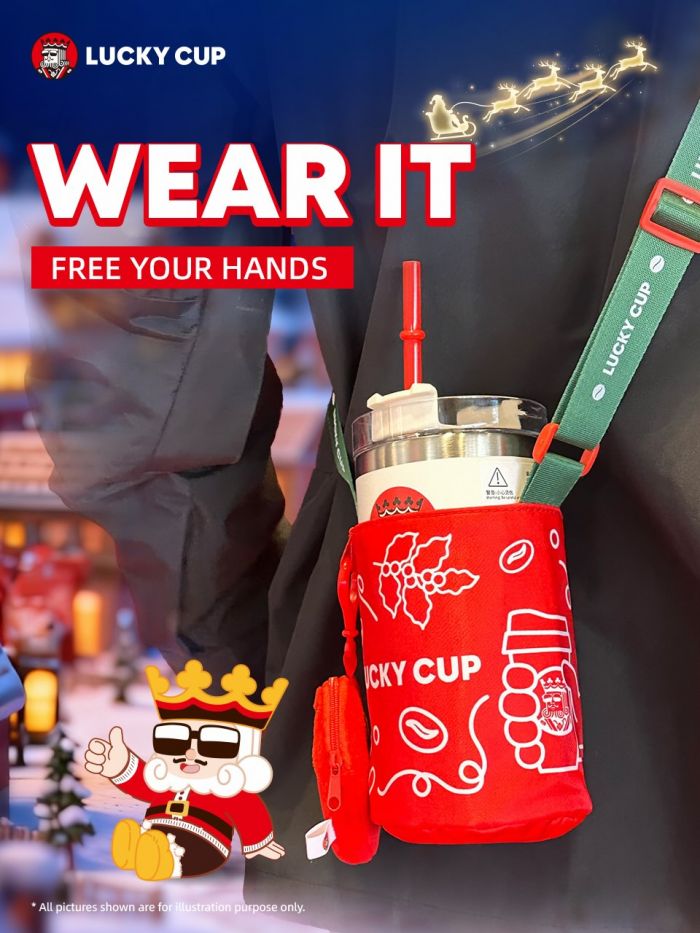 Lucky Cup Christmas Special: Festive Tumbler with 2-in-1 Cup Pouch | Limited Time Lucky Cup Christmas Special: Festive Tumbler with 2-in-1 Cup Pouch | Limited Time