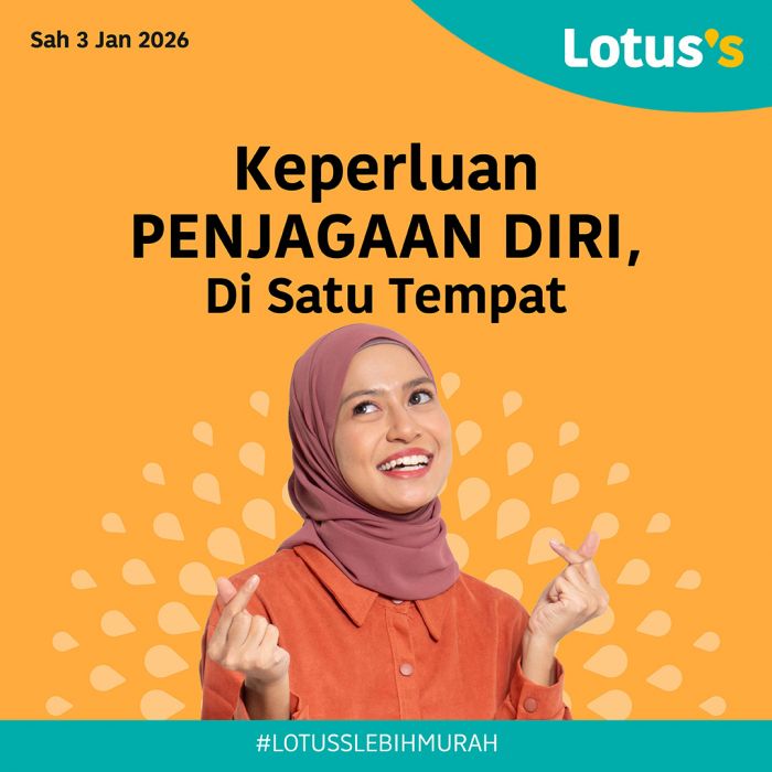 Lotus’s Personal Care Promotion: Health & Beauty Specials | 3-14 Jan 2026 Lotus’s Personal Care Promotion: Health & Beauty Specials | 3-14 Jan 2026