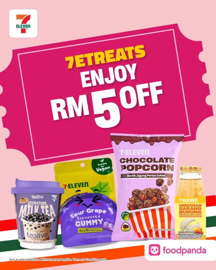 7-Eleven FoodPanda Promotion: RM5 OFF with Code 7-Eleven FoodPanda Promotion: RM5 OFF with Code