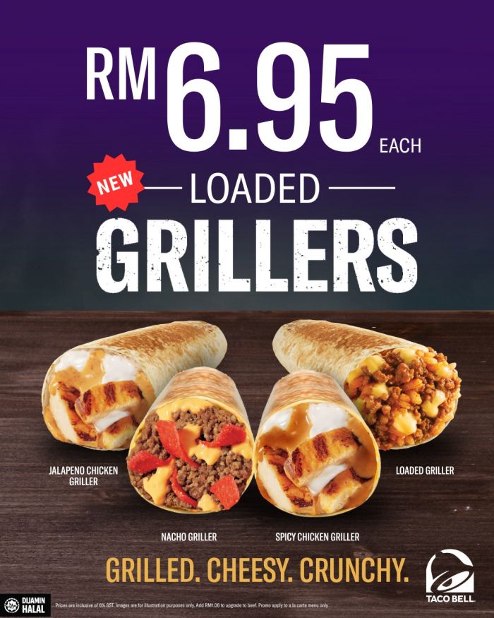 Taco Bell Loaded Grillers: 4 Flavors for RM6.95 Each | New Menu Taco Bell Loaded Grillers: 4 Flavors for RM6.95 Each | New Menu